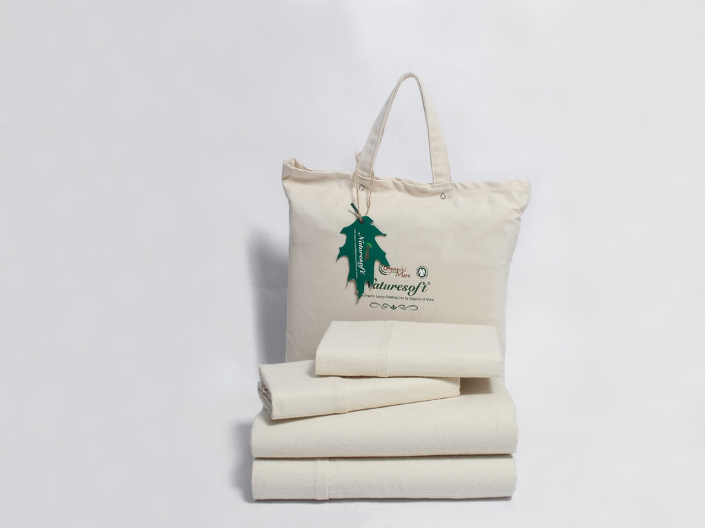Naturesoft Organic Natural Flannel Sheet Set